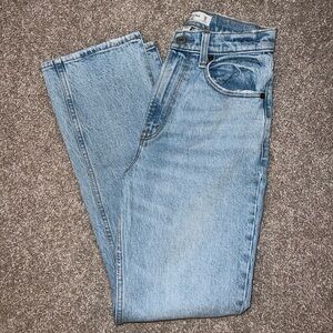 Abercrombie & Fitch Light Blue 90s Straight Ultra High Rise Curve Love Jeans
